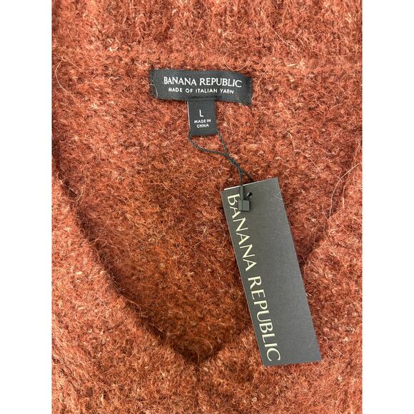 NEW Chunky Banana Republic Melli Alpaca Blend Sweater Deep Copper Women's L $189 - Picture 7 of 10